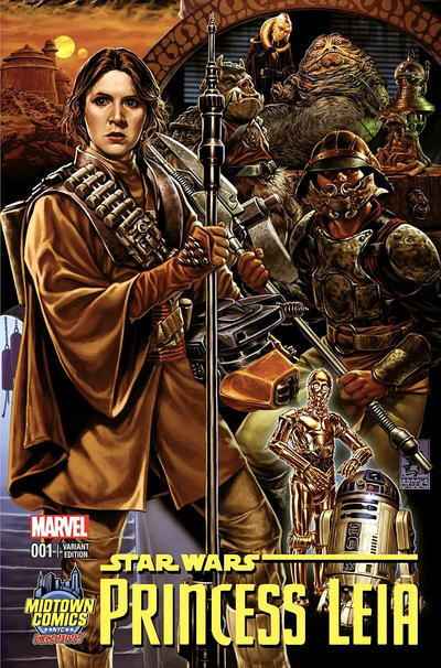 Cover for Princess Leia (Marvel, 2015 series) #1 [Midtown Comics Exclusive Mark Brooks Color Connecting Cover Variant]