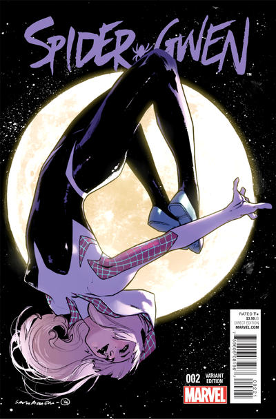 Cover for Spider-Gwen (Marvel, 2015 series) #2 [Variant Edition - Sara Pichelli Incentive Cover]