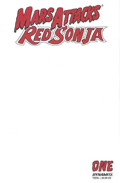 Cover for Mars Attacks / Red Sonja (Dynamite Entertainment, 2020 series) #1 [Blank Authentix Cover]