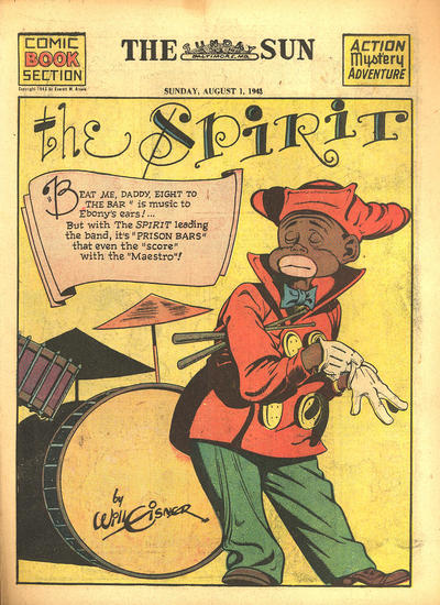 Cover for The Spirit (Register and Tribune Syndicate, 1940 series) #8/1/1943 [Baltimore Sun Edition]