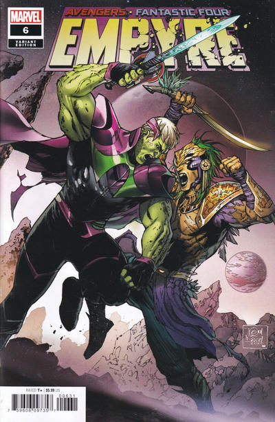 Cover for Empyre (Marvel, 2020 series) #6 [Tony S. Daniel 'Kree / Skrull' Cover]