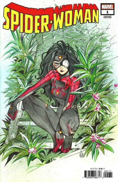 Cover for Spider-Woman (Marvel, 2020 series) #1 [Peach Momoko]