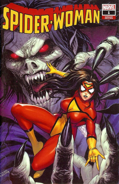 Cover for Spider-Woman (Marvel, 2020 series) #1 [Comic Kingdom of Canada Exclusive - Tyler Kirkham]