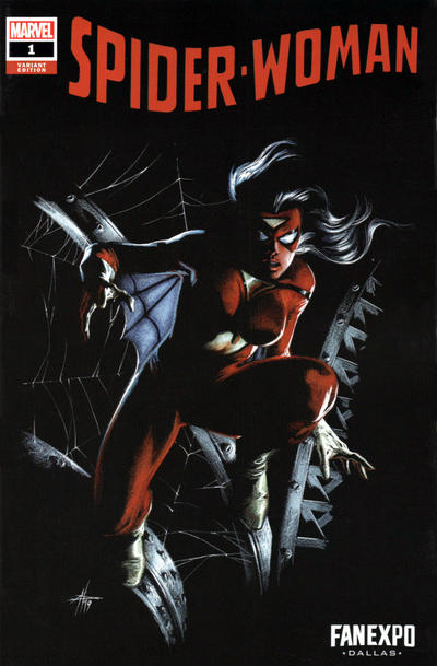 Cover for Spider-Woman (Marvel, 2020 series) #1 [Unknown Comics / Fan Expo Dallas Exclusive - Gabriele Dell'Otto]