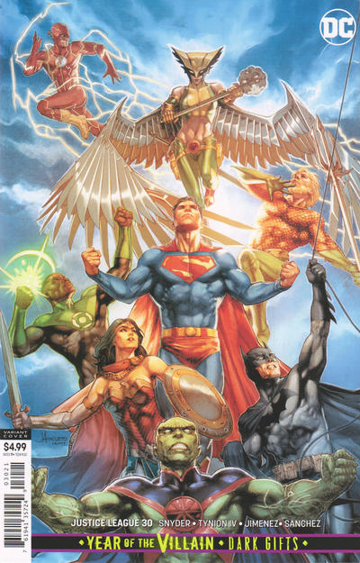 Cover for Justice League (DC, 2018 series) #30 [Jay Anacleto Cardstock Variant Cover]