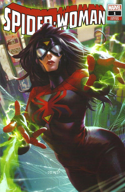 Cover for Spider-Woman (Marvel, 2020 series) #1 [The Comic Mint Exclusive - Derrick Chew]