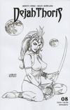 Cover Thumbnail for Dejah Thoris (2019 series) #8 [Joseph Michael Linsner Black and White Incentive Cover]