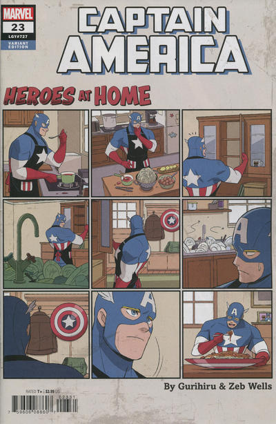 Cover for Captain America (Marvel, 2018 series) #23 (727) [Heroes at Home Variant]
