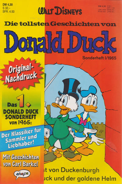 Cover for Die tollsten Geschichten von Donald Duck (Egmont Ehapa, 1965 series) #1 [Nachdruck 1995]