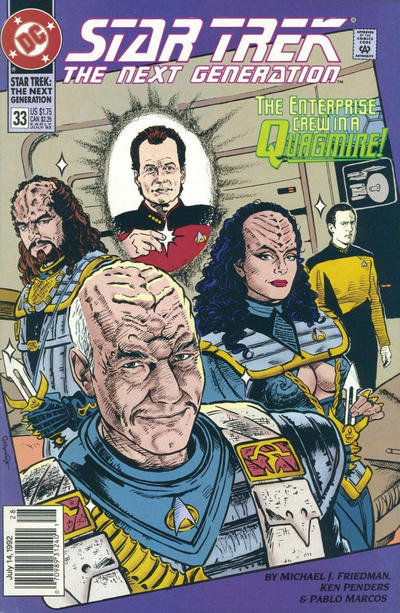 Cover for Star Trek: The Next Generation (DC, 1989 series) #33 [Newsstand]
