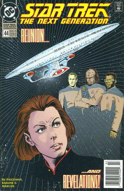 Cover for Star Trek: The Next Generation (DC, 1989 series) #44 [Newsstand]