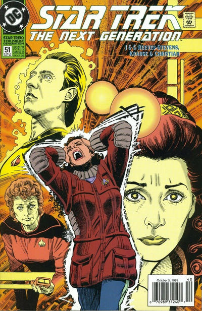 Cover for Star Trek: The Next Generation (DC, 1989 series) #51 [Newsstand]