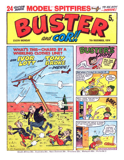 Cover for Buster (IPC, 1960 series) #7 December 1974 [736]