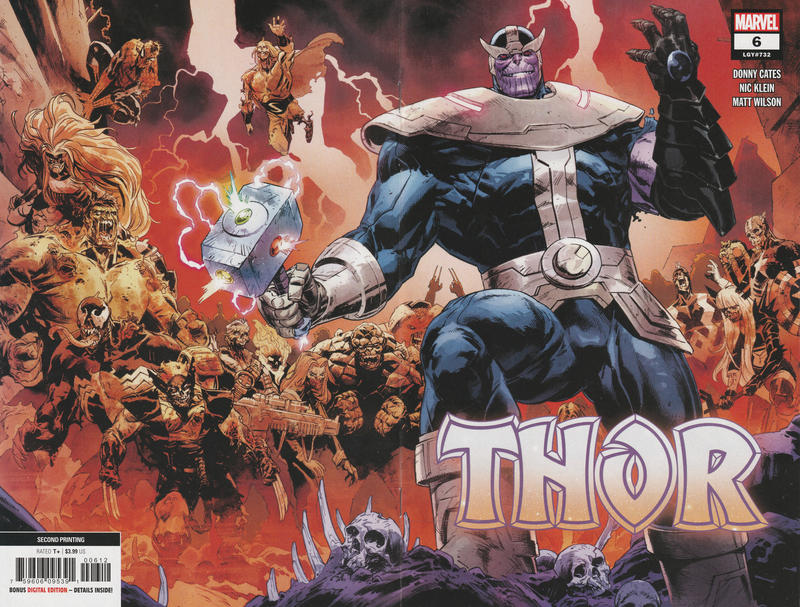 Cover for Thor (Marvel, 2020 series) #6 (732) [Second Printing - Nic Klein]