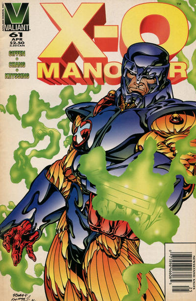 Cover for X-O Manowar (Acclaim / Valiant, 1992 series) #61 [Newsstand Sales]