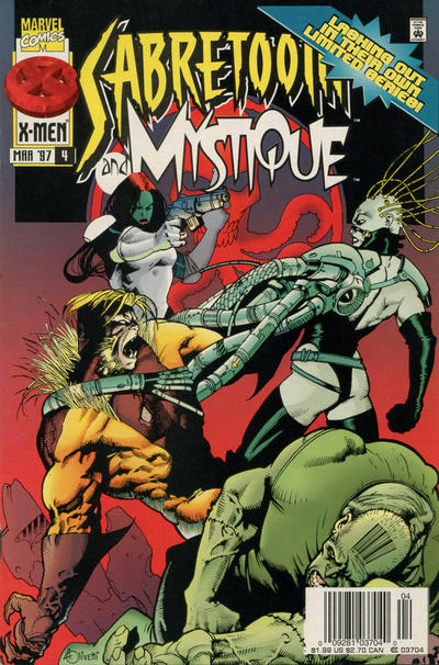 Cover for Mystique & Sabretooth (Marvel, 1996 series) #4 [Newsstand]