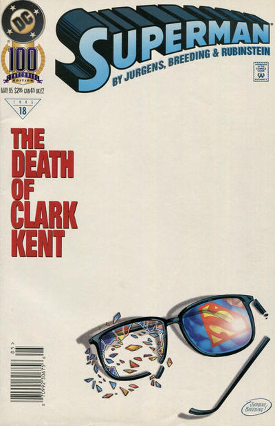 Cover for Superman (DC, 1987 series) #100 [Standard Edition - Newsstand]