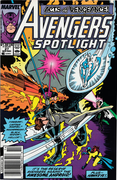 Cover for Avengers Spotlight (Marvel, 1989 series) #27 [Newsstand]