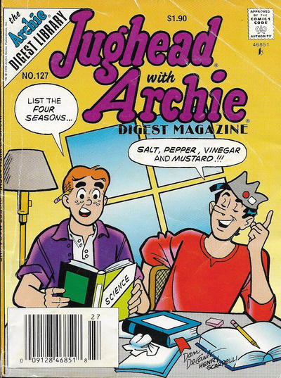 Cover for Jughead with Archie Digest (Archie, 1974 series) #127 [Canadian]