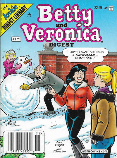 Cover for Betty and Veronica Comics Digest Magazine (Archie, 1983 series) #171 [Canadian]