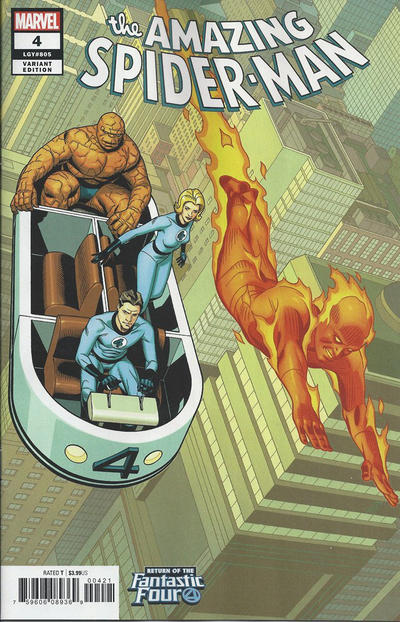 Cover for Amazing Spider-Man (Marvel, 2018 series) #4 (805) [Variant Edition - Return of the Fantastic Four - Chris Sprouse Cover]