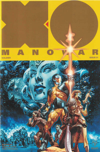 Cover for X-O Manowar (2017) (Valiant Entertainment, 2017 series) #1 [Gold Logo Lewis Larosa Variant]