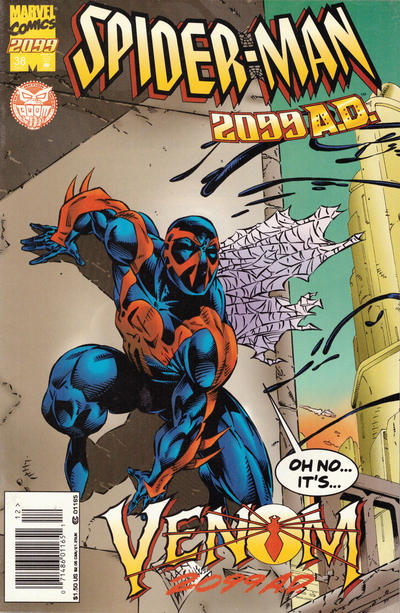 Cover for Spider-Man 2099 (Marvel, 1992 series) #38 [Spider-Man 2099 Cover Newsstand]