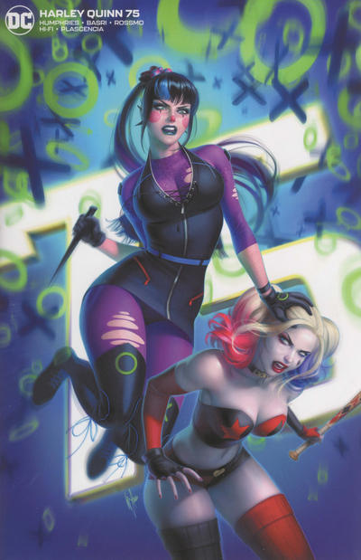 Cover for Harley Quinn (DC, 2016 series) #75 [Black Flag Comics Exclusive Warren Louw Minimal Trade Dress Cover]
