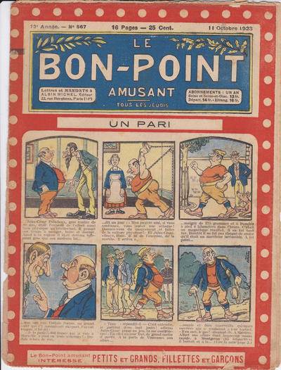 Cover for Le Bon point (Albin Michel, 1912 series) #567