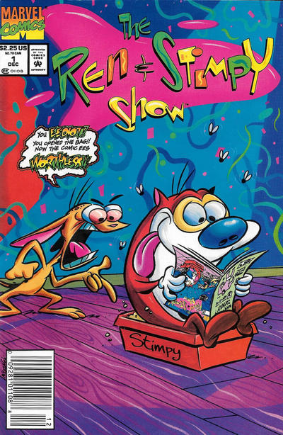 Cover for The Ren & Stimpy Show (Marvel, 1992 series) #1 [Newsstand]