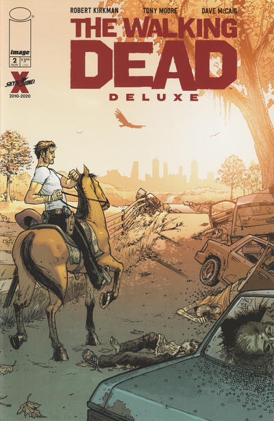 Cover for The Walking Dead Deluxe (Image, 2020 series) #2 [Tony Moore & Dave McCaig Cover]