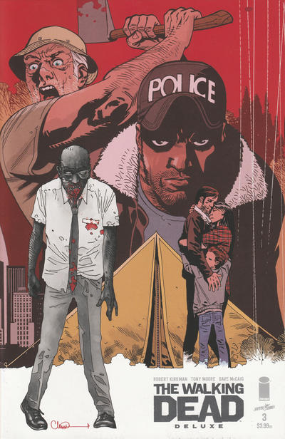 Cover for The Walking Dead Deluxe (Image, 2020 series) #3 [Charlie Adlard Connecting Cover]