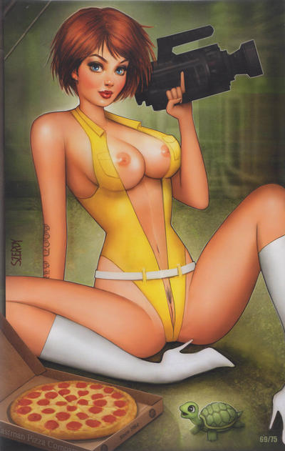 Cover for Notti & Nyce Cosplay Gallery (Counterpoint Entertainment, 2020 series) [Comic Connection Exclusive Nathan Szerdy "April O'Neil" Nude Virgin Variant]