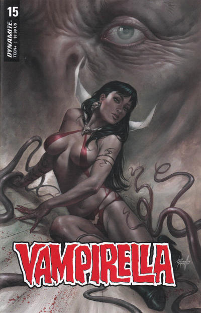 Cover for Vampirella (Dynamite Entertainment, 2019 series) #15 [Cover A Lucio Parrillo]