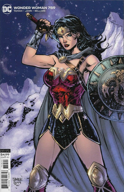 Cover for Wonder Woman (DC, 2016 series) #759 [Jim Lee Cardstock Variant Cover]