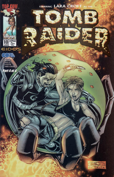 Cover for Tomb Raider: The Series (Image, 1999 series) #10 [Dynamic Forces Exclusive Gold Foil Cover]