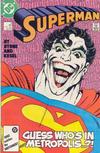 Cover for Superman (DC, 1987 series) #9 [Direct]