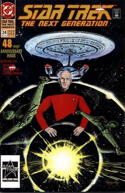 Cover for Star Trek: The Next Generation (DC, 1989 series) #24 [Direct]