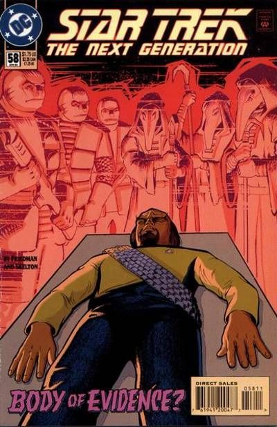 Cover for Star Trek: The Next Generation (DC, 1989 series) #58 [Direct Sales]