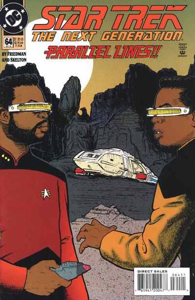 Cover for Star Trek: The Next Generation (DC, 1989 series) #64 [Direct Sales]