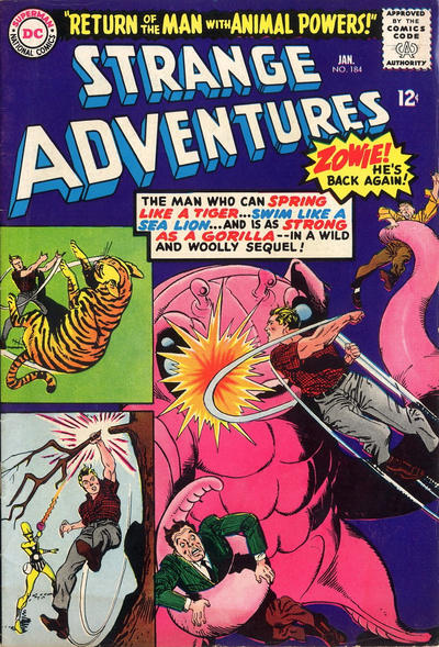 Cover for Strange Adventures (DC, 1950 series) #184