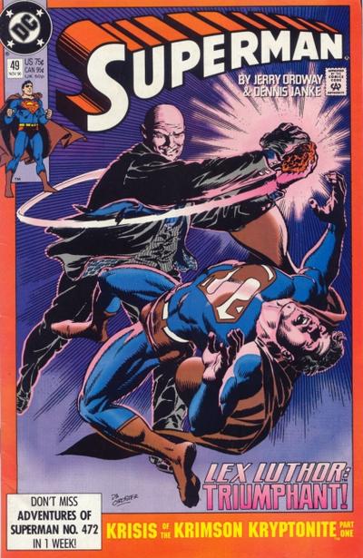Cover for Superman (DC, 1987 series) #49 [Direct]