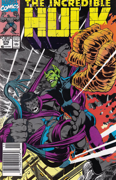 Cover for The Incredible Hulk (Marvel, 1968 series) #375 [Mark Jewelers]