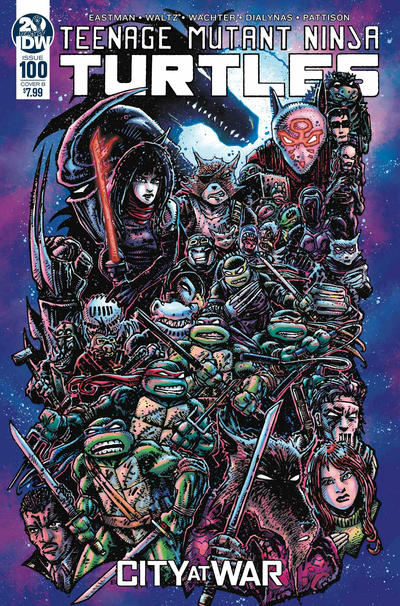 Cover for Teenage Mutant Ninja Turtles (IDW, 2011 series) #100 [Cover B - Kevin Eastman]