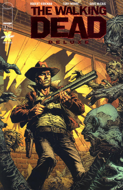 Cover for The Walking Dead Deluxe (Image, 2020 series) #1 [David Finch Red Foil Cover]