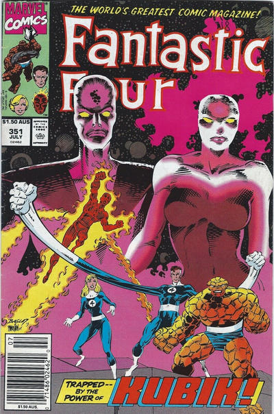Cover for Fantastic Four (Marvel, 1961 series) #351 [Australian]