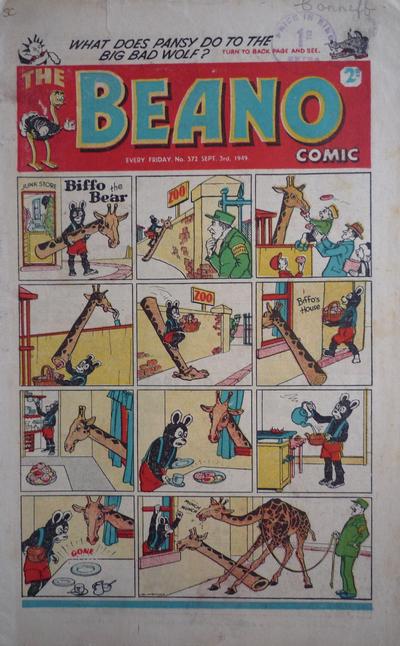 Cover for The Beano Comic (D.C. Thomson, 1938 series) #372