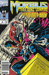 Cover for Morbius: The Living Vampire (Marvel, 1992 series) #3 [Newsstand]