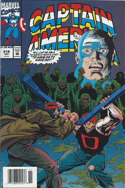 Cover for Captain America (Marvel, 1968 series) #418 [Australian]