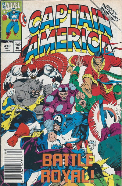 Cover for Captain America (Marvel, 1968 series) #412 [Australian]